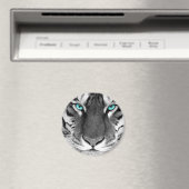 Schwarz-weiß Tiger Magnet (In Situ (Geschirrspüler))