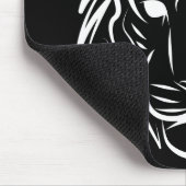 Schwarz-Weiß-Tiger Mousepad (Ecke)