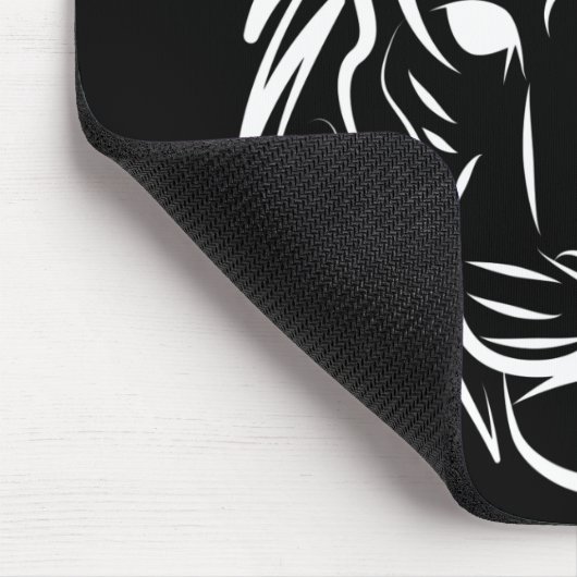 Schwarz-Weiß-Tiger Mousepad (Ecke)