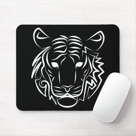 Schwarz-Weiß-Tiger Mousepad (Mit Mouse)