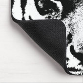 Schwarz-Weiß-Tiger Mousepad (Ecke)
