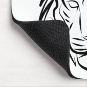 Schwarz-Weiß-Tiger Mousepad (Ecke)