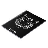 Schwarz-Weiß-Tiger Notizblock (Linke Seite)