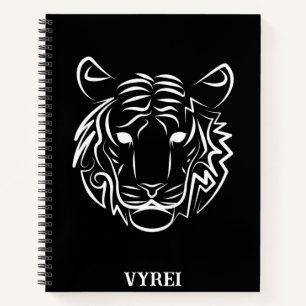 Schwarz-Weiß-Tiger Notizblock