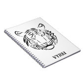 Schwarz-Weiß-Tiger Notizblock (Rechte Seite)