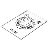 Schwarz-Weiß-Tiger Notizblock (Linke Seite)