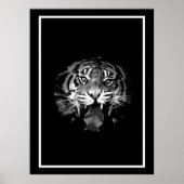 Schwarz-Weiß-Tiger-Plakatdruck - Pop Art Style Poster (Vorne)