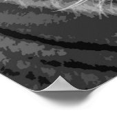 Schwarz-Weiß-Tiger Poster (Ecke)