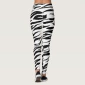 Schwarz/Weiß Tiger Print, Frauen Leggings (Rückseite)