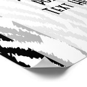 Schwarz-Weiß Tiger Print. Tigermuster Poster (Ecke)