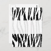 Schwarz-Weiß Tiger Print. Tigermuster Postkarte (Vorne/Hinten)