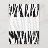 Schwarz-Weiß Tiger Print. Tigermuster Postkarte (Vorderseite)