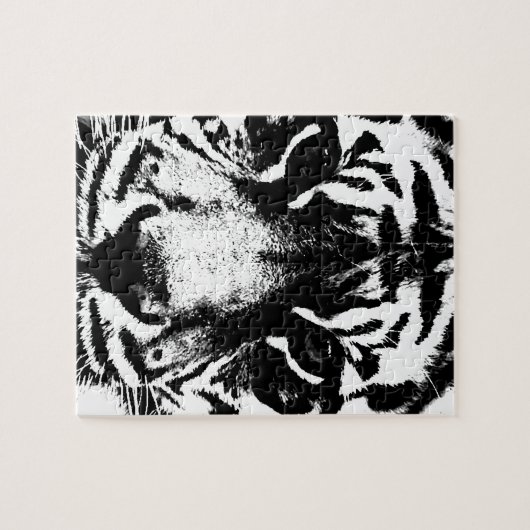 Schwarz-Weiß-Tiger Puzzle (Horizontal)