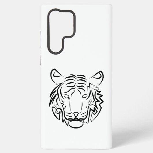 Schwarz-Weiß-Tiger Samsung Galaxy Hülle (Rückseite)
