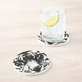 Schwarz-Weiß-Tiger Sandstein Untersetzer (Seite)