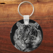 Schwarz-Weiß-Tiger Schlüsselanhänger (Vorderseite)