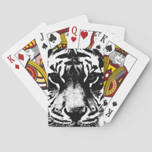 Schwarz-Weiß-Tiger Spielkarten
