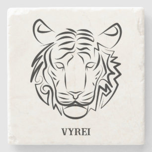 Schwarz-Weiß-Tiger Steinuntersetzer