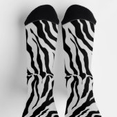 Schwarz-Weiß-Tiger-Streifen Tierdruck Socken (Oben)