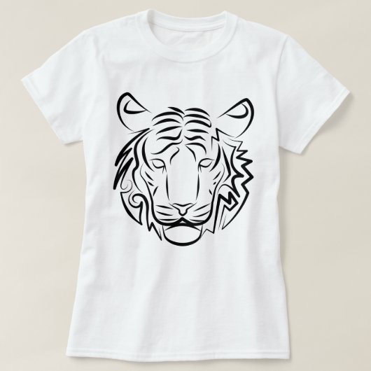 Schwarz-Weiß-Tiger T-Shirt (Design vorne)