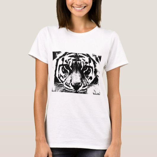 Schwarz-Weiß-Tiger T-Shirt (Vorderseite)