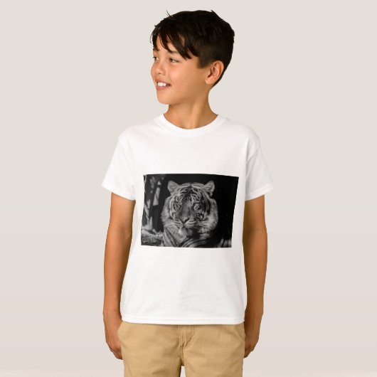 Schwarz-Weiß-Tiger T-Shirt (Vorne ganz)