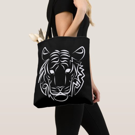 Schwarz-Weiß-Tiger Tasche (Von Nahem)