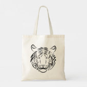 Schwarz-Weiß-Tiger Tragetasche (Rückseite)