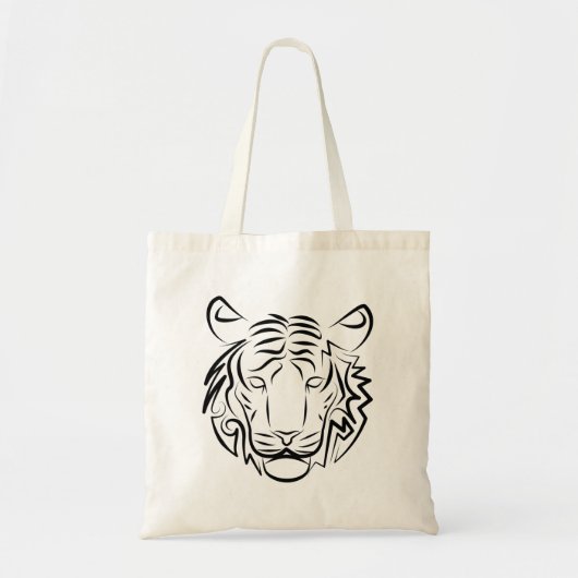 Schwarz-Weiß-Tiger Tragetasche (Vorne)