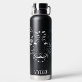 Schwarz-Weiß-Tiger Trinkflasche (Rückseite)
