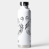 Schwarz-Weiß-Tiger Trinkflasche (links)