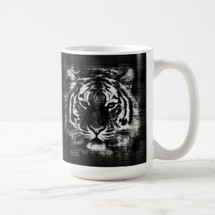 Schwarz-Weiß-Tiger-Vintage-Tasse Kaffeetasse