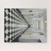 Schwarz-weiß Tile Hallway West Wing Puzzle (Horizontal)