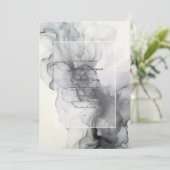 Schwarz-Weiß-Tinte Einladung (Stehend Vorderseite)