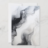 Schwarz-Weiß-Tinte Einladung (Rückseite)