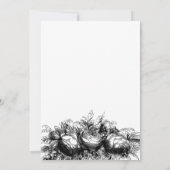 Schwarz-Weiß-Tintenfass-Hochzeit Dankeskarte (Rückseite)