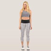 Schwarz-Weiß-Tintenpatrone Leggings (Vorderseite)