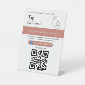 Schwarz-Weiß-Tipp-Dein-Fahrer-QR-Code-Schild Sockelschild (Vorderseite)