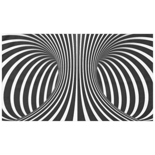 Schwarz/Weiß Tischdecke (Vorderseite (Horizontal))