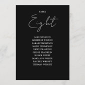 Schwarz-Weiß-Tischnummer Einladung (Vorderseite)