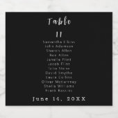 Schwarz-Weiß-Tischnummer Schaumweinetikett (Einzelnes Label)