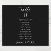 Schwarz-Weiß-Tischnummer Schaumweinetikett (Einzelnes Label)