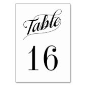 Schwarz-Weiß-Tischnummer Tischnummer (Vorderseite)