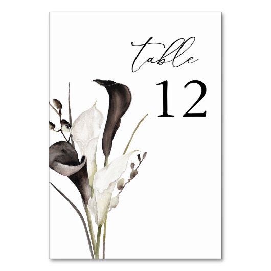 Schwarz-Weiß-Tischnummer Tischnummer (Vorderseite)