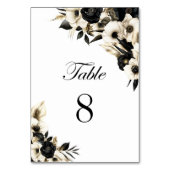 Schwarz-Weiß-Tischnummer Tischnummer (Vorderseite)