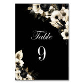 Schwarz-Weiß-Tischnummer Tischnummer (Rückseite)