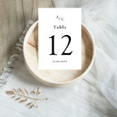 Schwarz-Weiß-Tischnummer Tischnummer