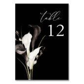 Schwarz-Weiß-Tischnummer Tischnummer (Rückseite)