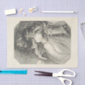 Schwarz-Weiß-Titania Shakespeare Seidenpapier (Handwerk)