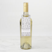 Schwarz-weiß-Toile-Blumen-Geschenk Flaschenanhänger (Auf Flasche)